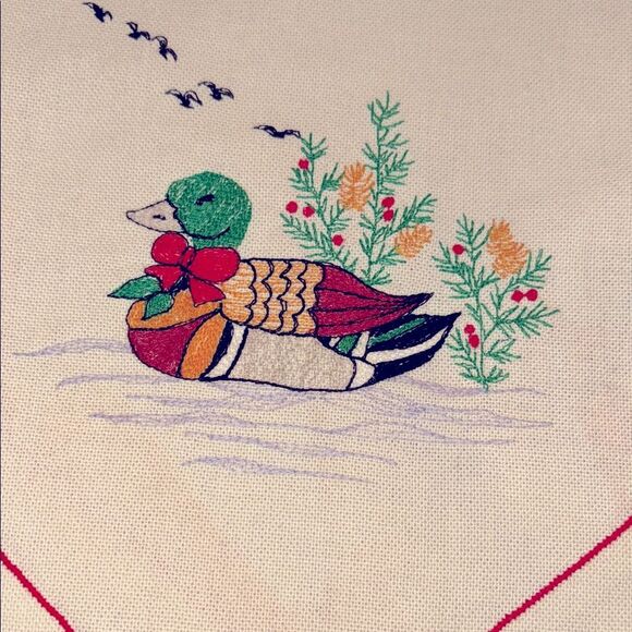 Vintage handmade Canvas Duck Table runner 66x13” - Picture 7 of 9